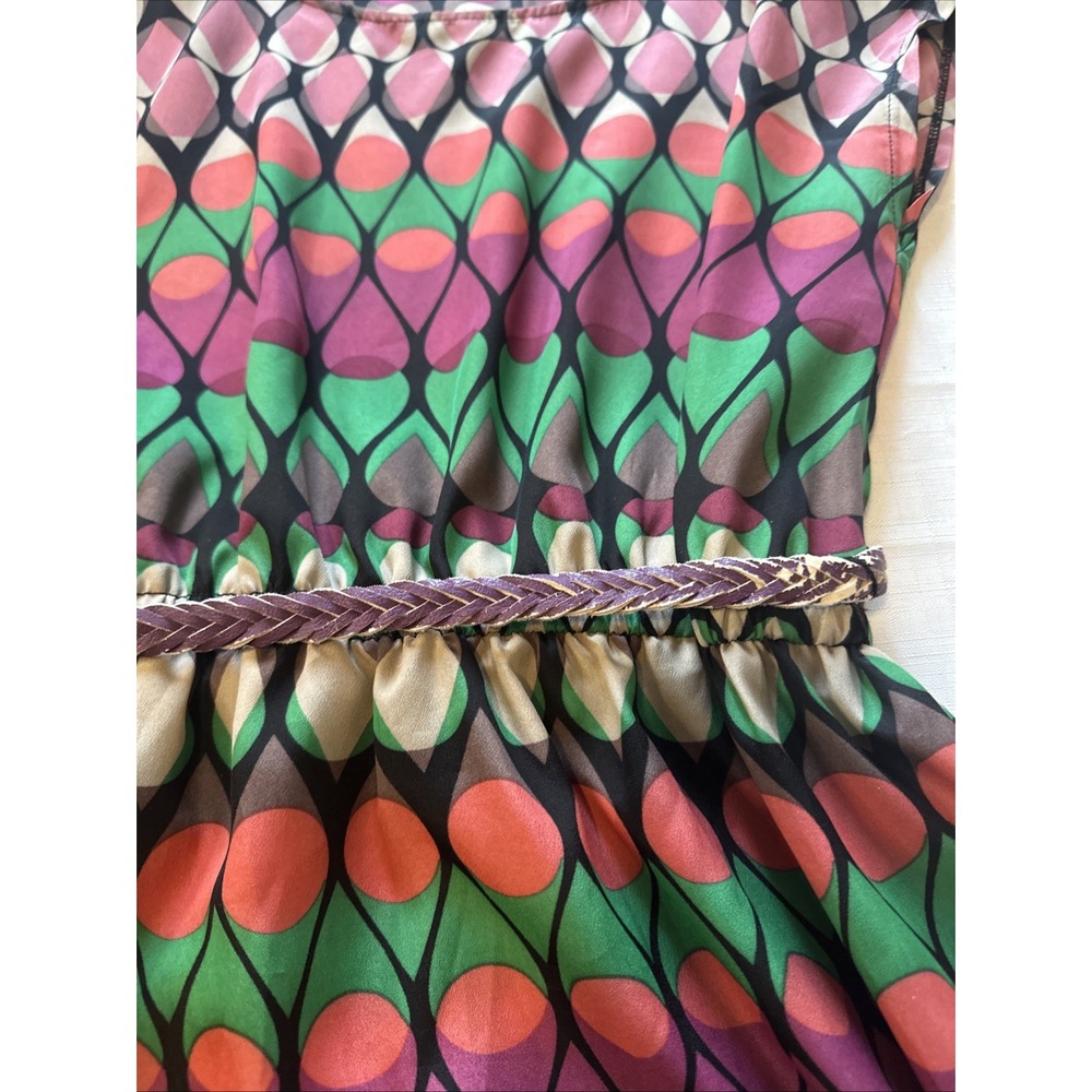 Bepop sundress geometric teardrop‎ belted size small - Picture 2 of 12